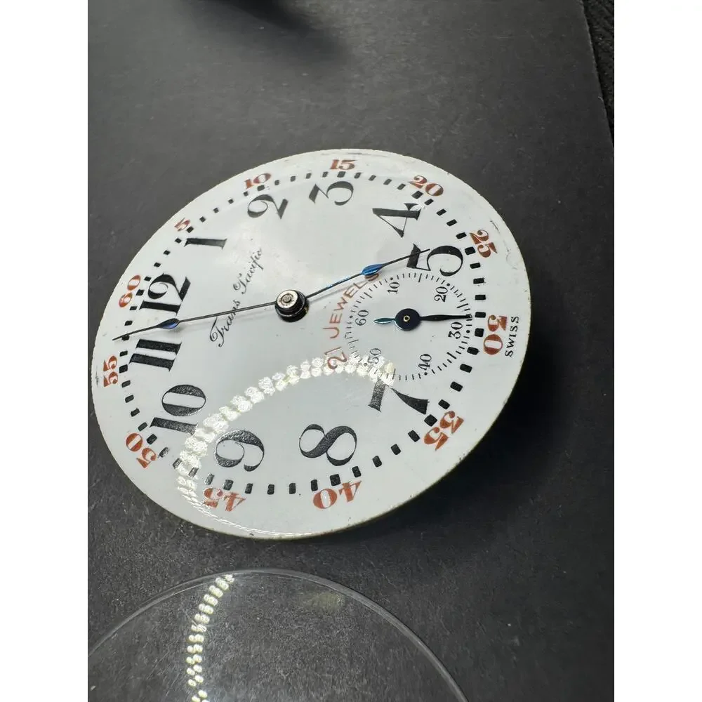 Vintage Trans Pacific 21 Jewels Pocket Watch Movement Langendorf Swiss